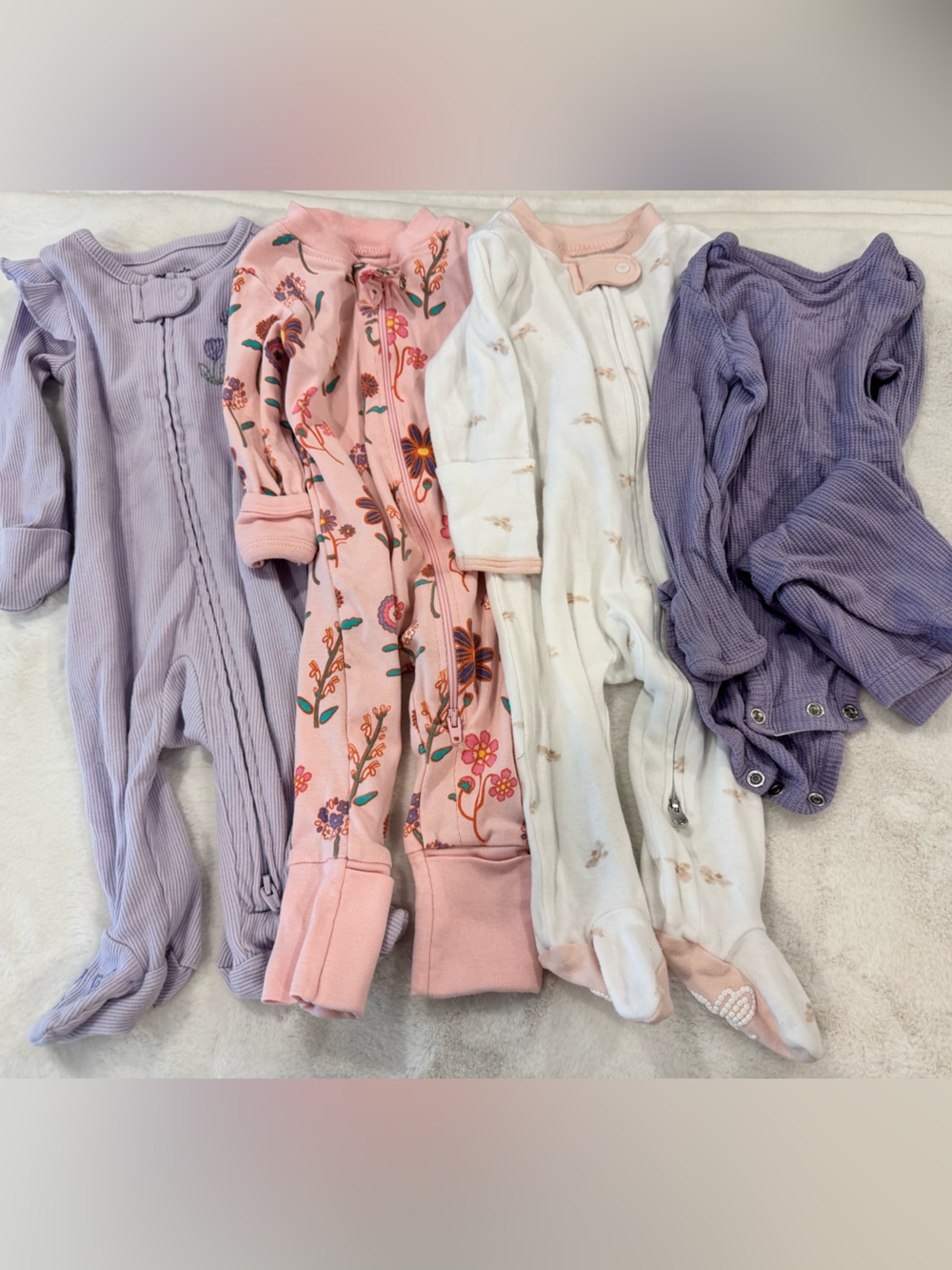 0-3 months baby girl onsie bundle